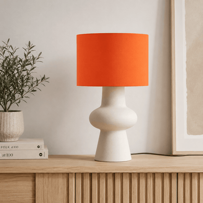 Plain Bright Orange Lampshade, Ceiling or Table Lamp Shade