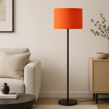 Plain Bright Orange Lampshade, Ceiling or Table Lamp Shade
