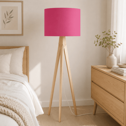 Plain Cerise Pink Lampshade, Ceiling or Table Lamp Shade