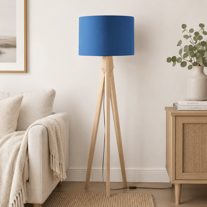 Plain Cobalt Blue Lampshade, Ceiling or Table Lamp Shade