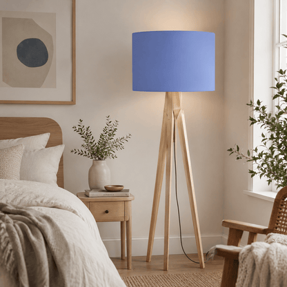 Plain Cornflower Blue Lampshade, Ceiling or Table Lamp Shade