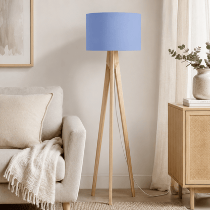Plain Cornflower Blue Lampshade, Ceiling or Table Lamp Shade