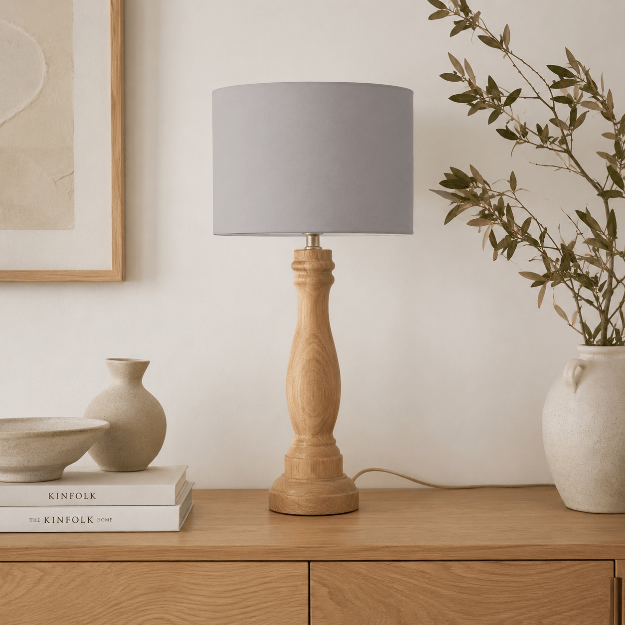Plain Dove Grey Lampshade, Ceiling or Table Lamp Shade