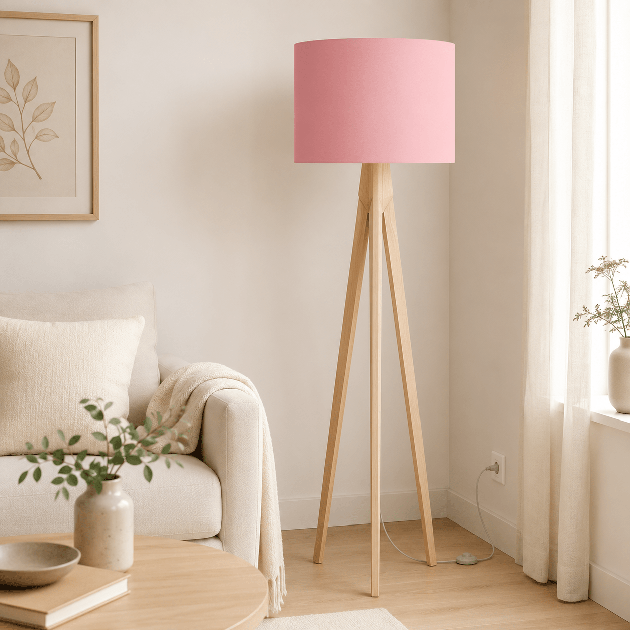 Plain Dusty Rose Lampshade, Pink Ceiling or Table Lamp Shade