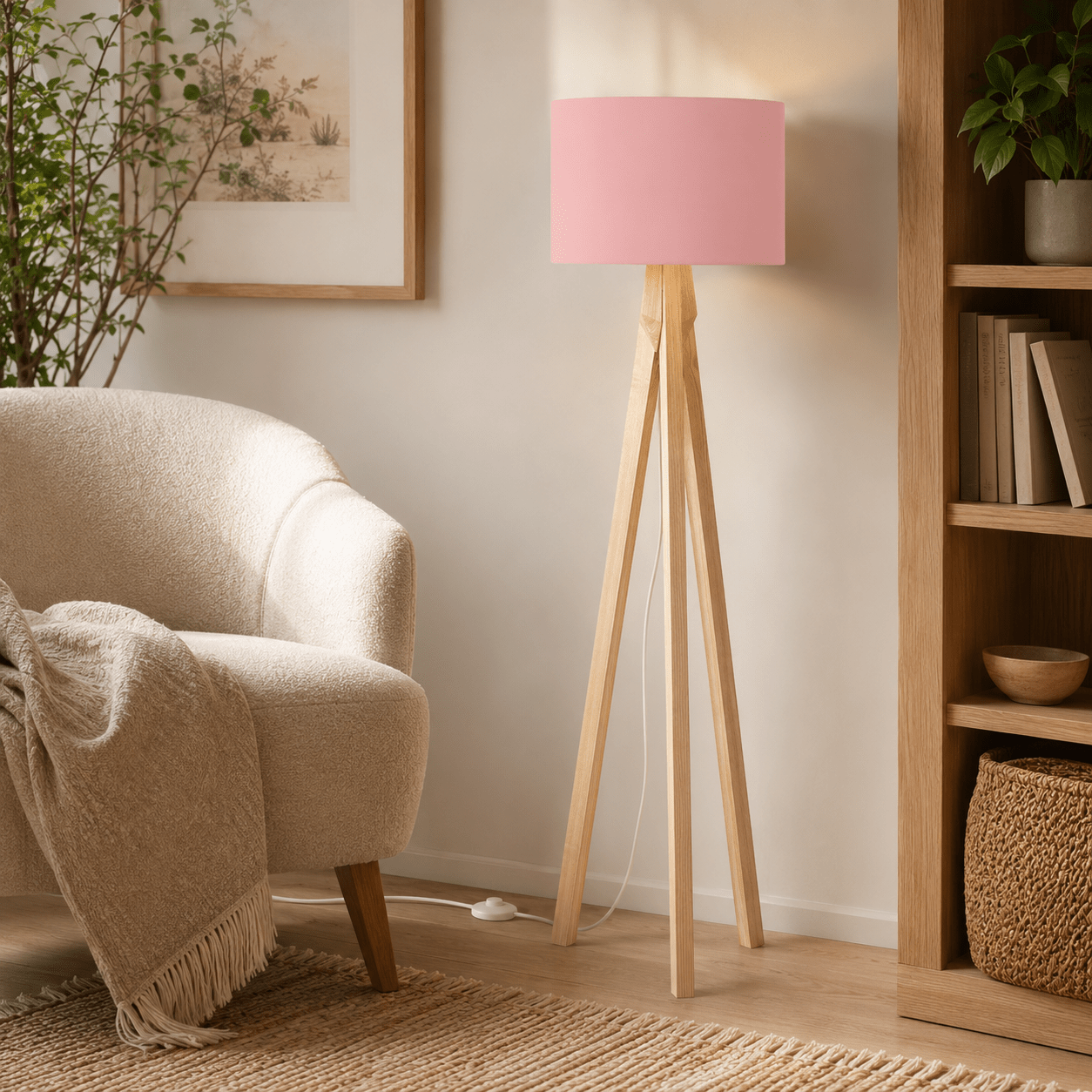 Plain Dusty Rose Lampshade, Pink Ceiling or Table Lamp Shade
