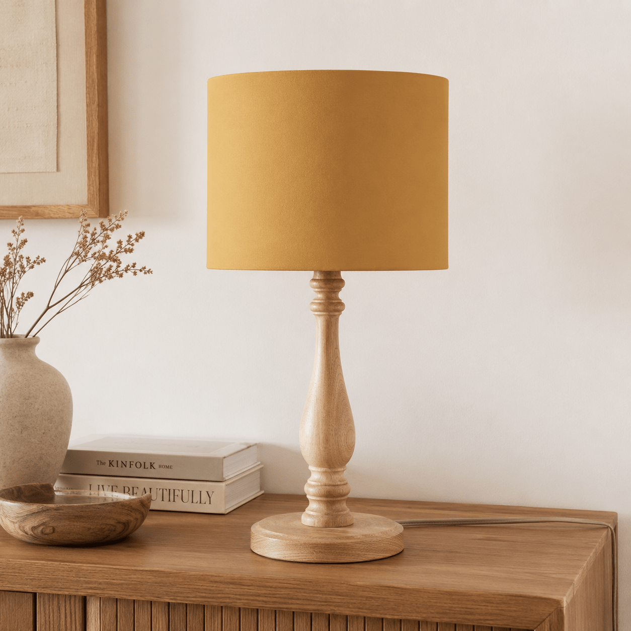 Plain Mustard Lampshade, Yellow Ceiling or Table Lamp Shade