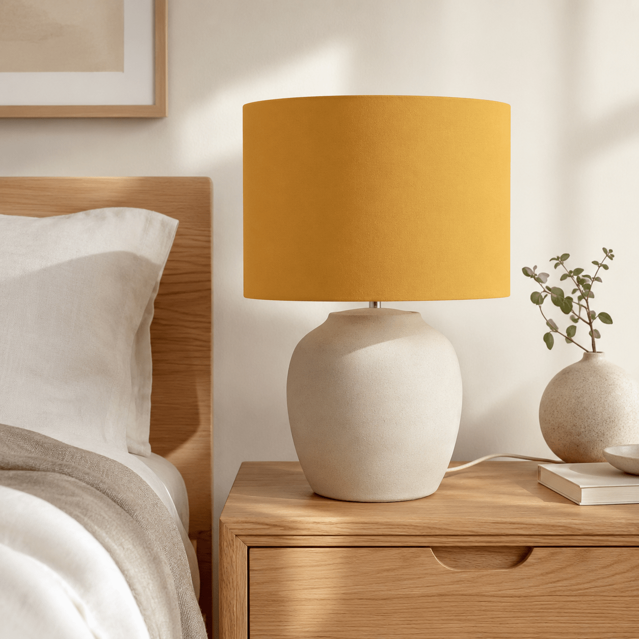 Plain Mustard Lampshade, Yellow Ceiling or Table Lamp Shade
