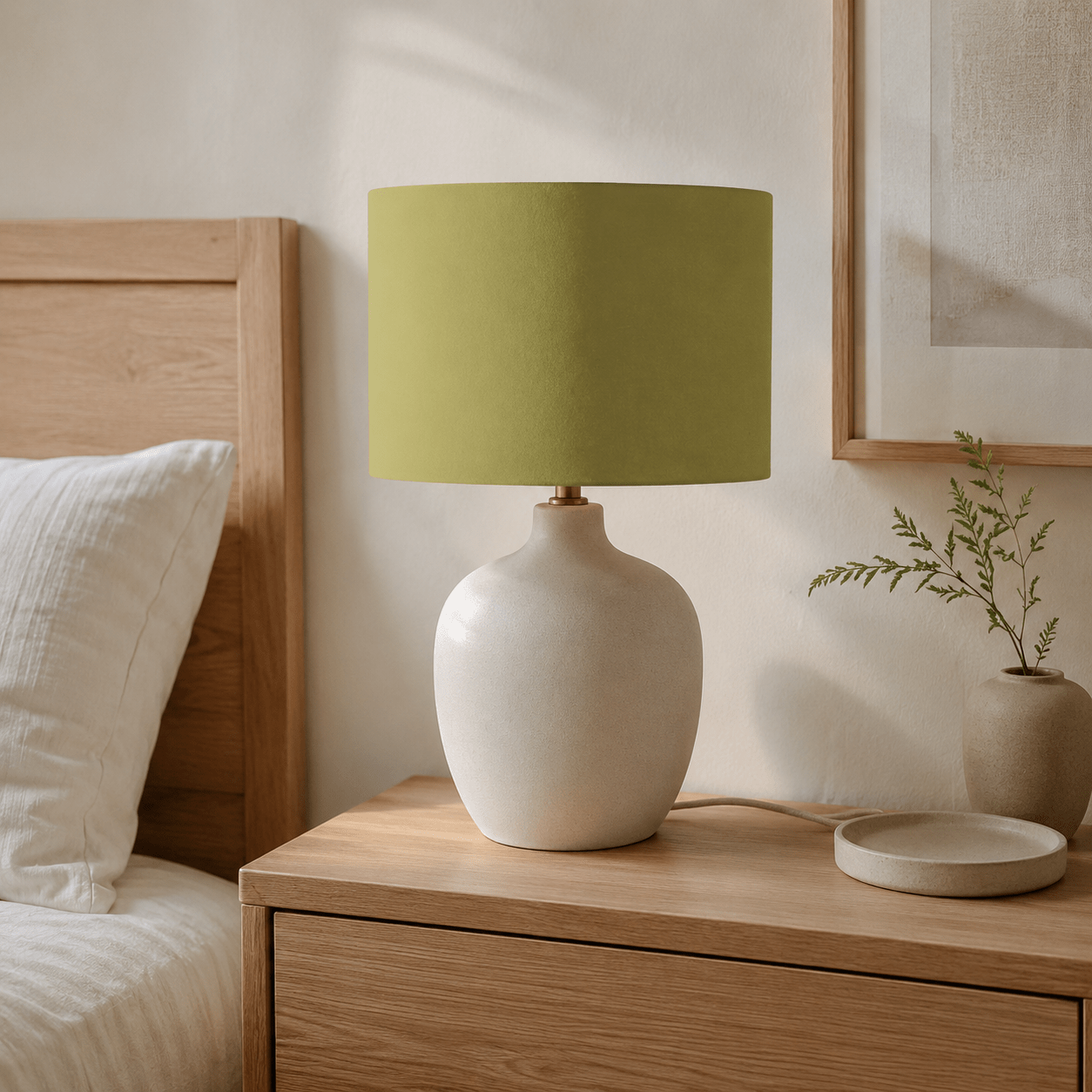 Plain Olive Green Lampshade, Ceiling or Table Lamp Shade