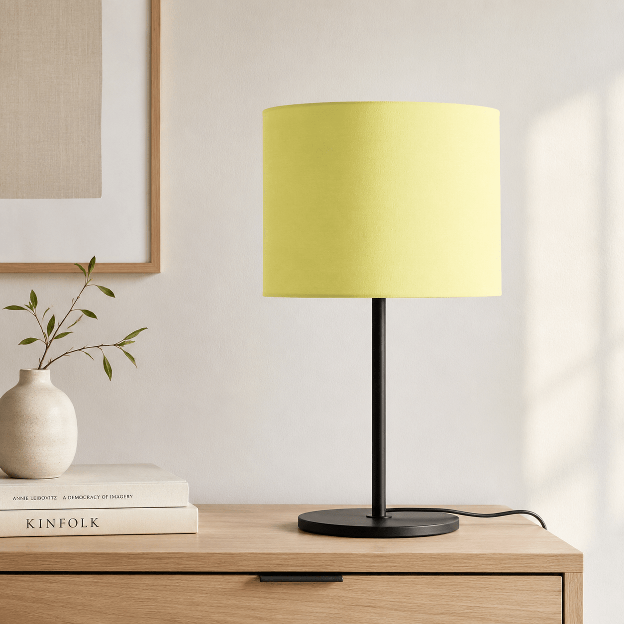 Plain Pale Lemon Lampshade, Ceiling or Table Lamp Shade
