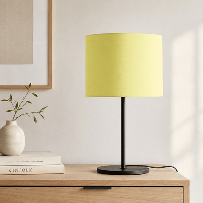Plain Pale Lemon Lampshade, Ceiling or Table Lamp Shade