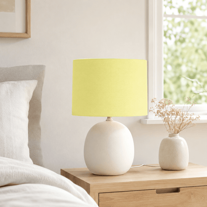 Plain Pale Lemon Lampshade, Ceiling or Table Lamp Shade