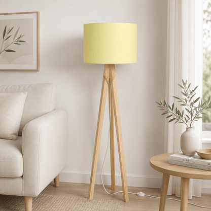 Plain Pale Lemon Lampshade, Ceiling or Table Lamp Shade