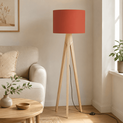 Plain Rust Red Lampshade, Ceiling or Table Lamp Shade