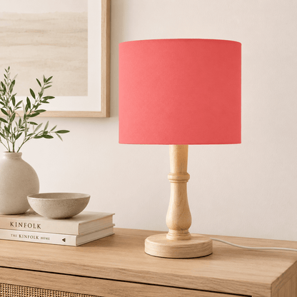 Plain Salmon Pink Lampshade, Ceiling or Table Lamp Shade