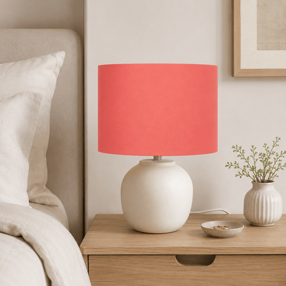 Plain Salmon Pink Lampshade, Ceiling or Table Lamp Shade