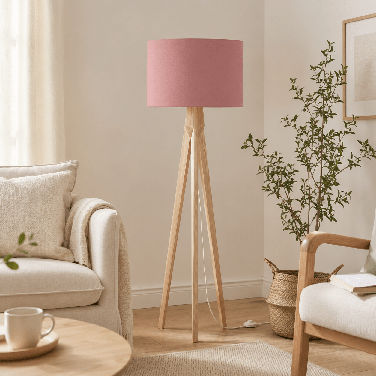 Plain Terracotta Pink Lampshade, Ceiling or Table Lamp Shade