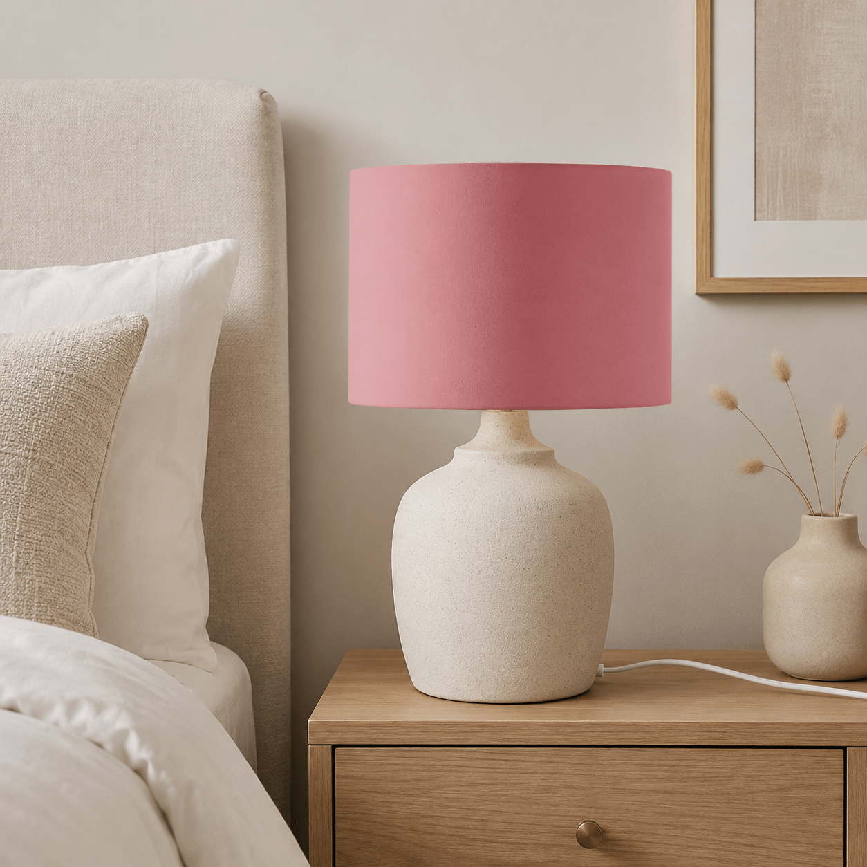 Plain Terracotta Pink Lampshade, Ceiling or Table Lamp Shade