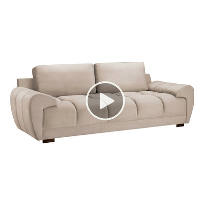 Azzuro Cream Fabric U Shape Corner Sofa