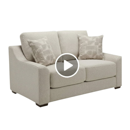 Douglas Beige Fabric Footstool