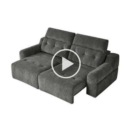 Harrison Electric Power Sliding Sofabed Grey Fabric Sofa
