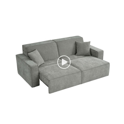 Houston Electric Power Sliding Sofabed Green Fabric 3 Seater Sofa