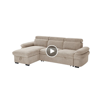 Hudson Sofabed Fabric Universal Storage Corner Sofa