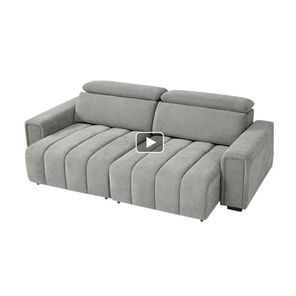 Molly Electric Power Sliding Sofabed Green Fabric 3 Seater Sofa