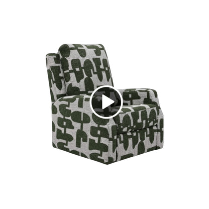 Seville Electric Power Sliding Reclining Green Fabric Armchair