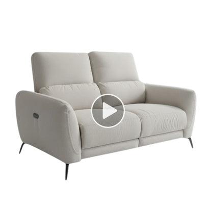 Sorrento Electric Power Sliding Recliner Beige Fabric 2 Seater Sofa