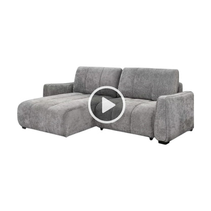 Portland Sofabed Green Fabric Universal Storage Corner Sofa