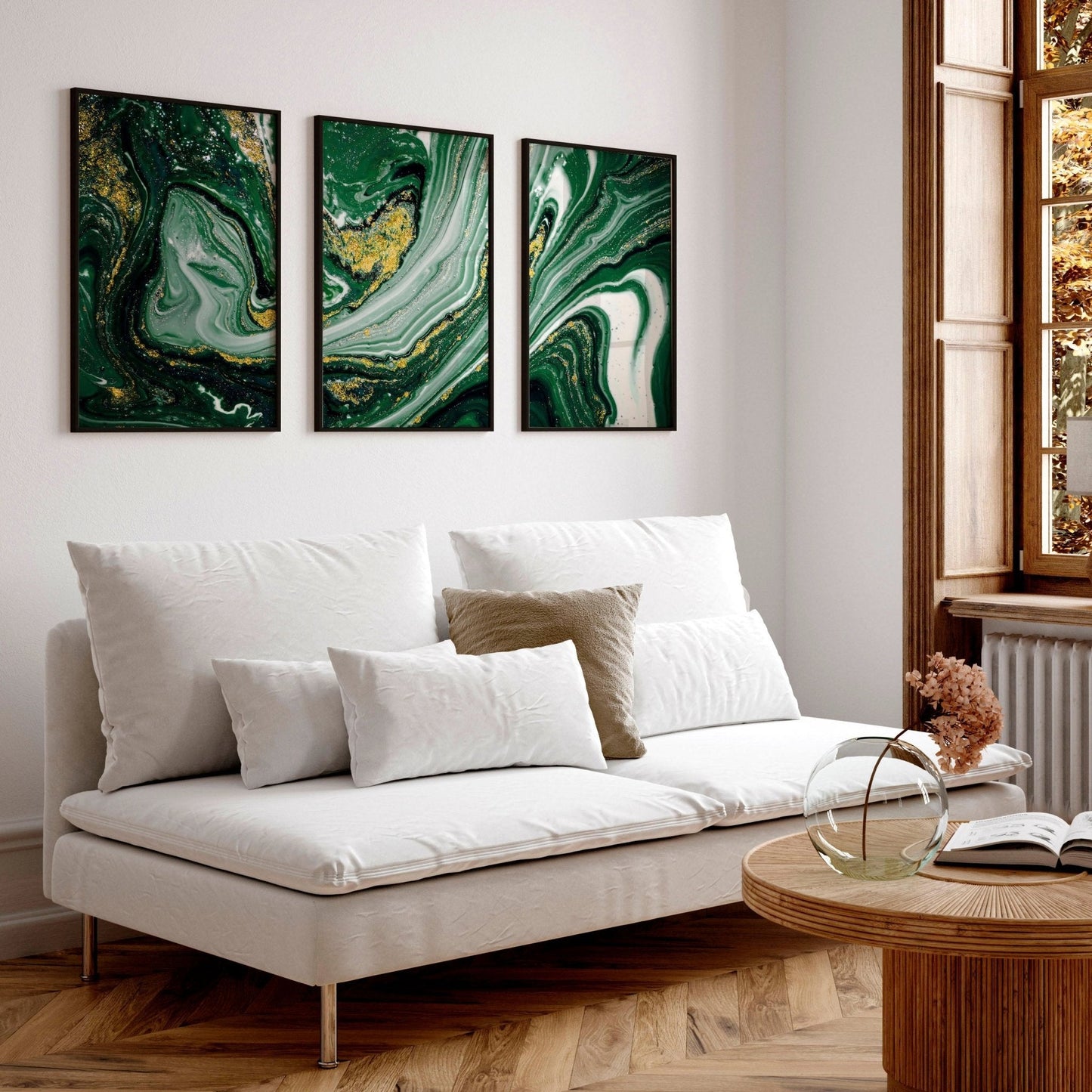 Wall abstract art | set of 3 Marble wall art prints