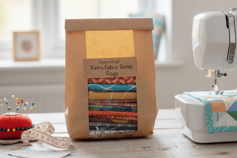 Shadowbright Fabric Scrap Bags – 450g Retro Cotton Drill Offcuts