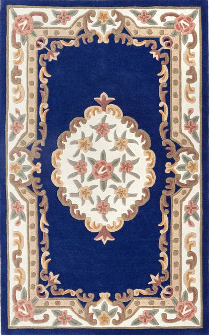 Shensi Navy Medallion Rug