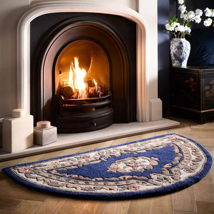 Shensi Navy Medallion Rug