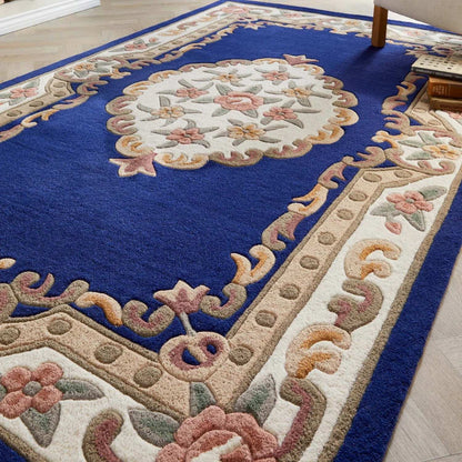 Shensi Navy Medallion Rug