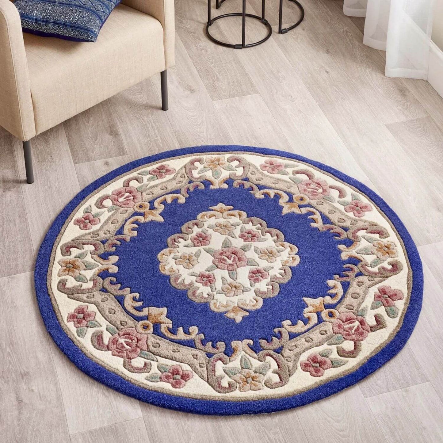 Shensi Navy Medallion Rug