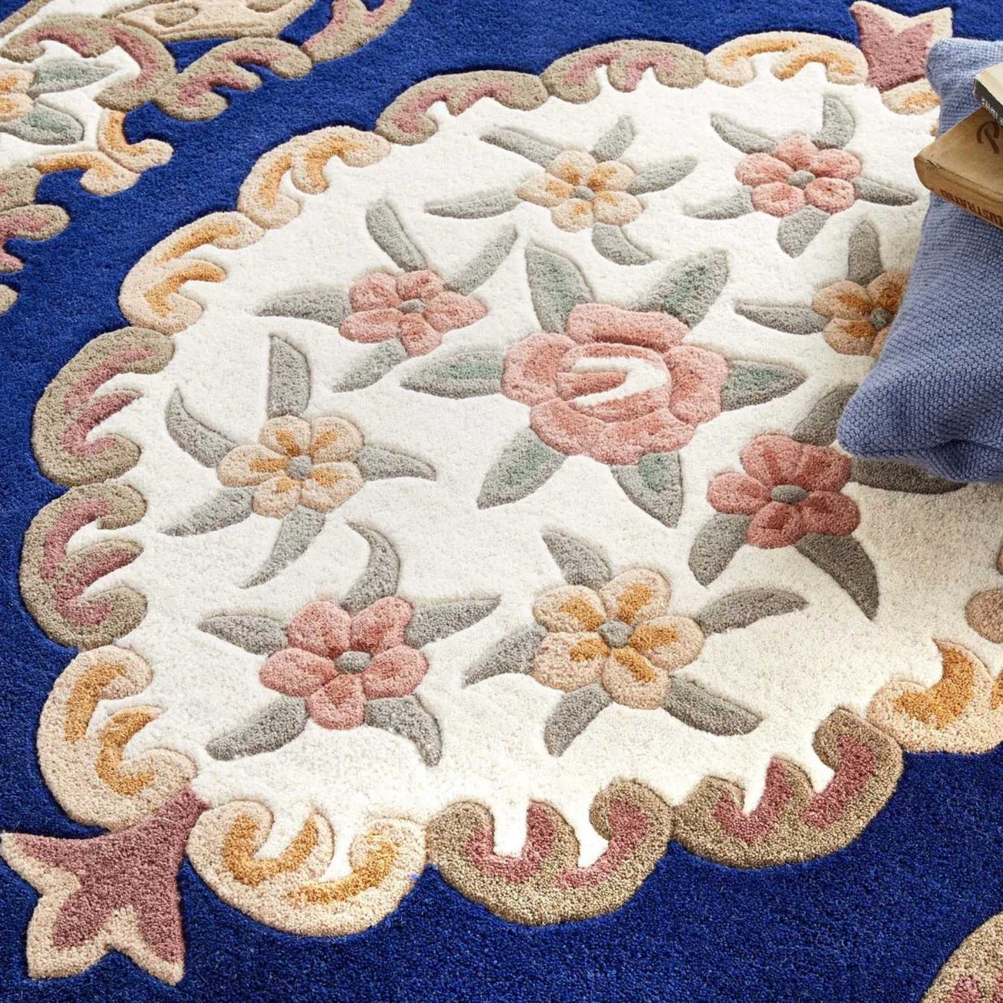 Shensi Navy Medallion Rug