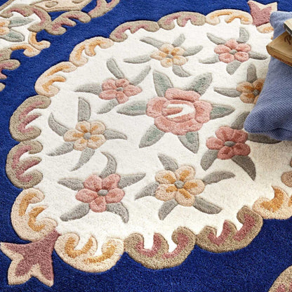 Shensi Navy Medallion Rug