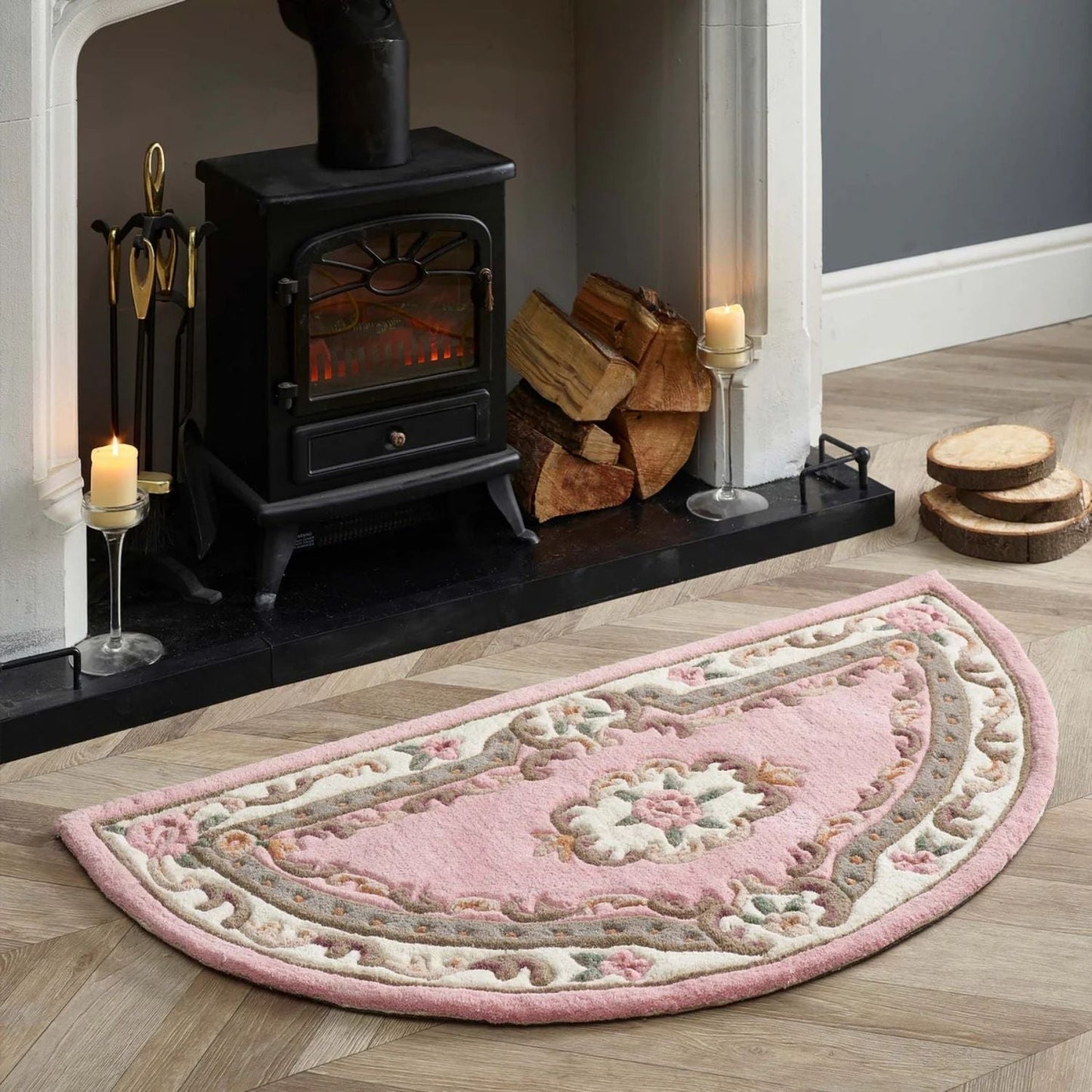 Shensi Pink Medallion Rug