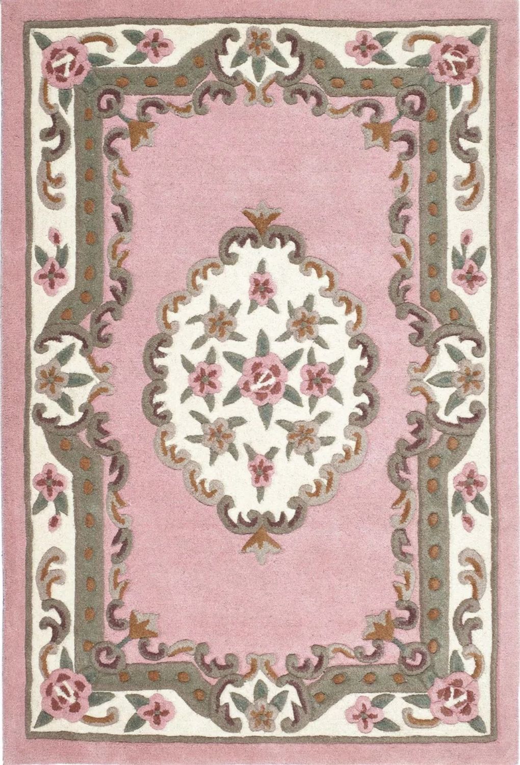 Shensi Pink Medallion Rug