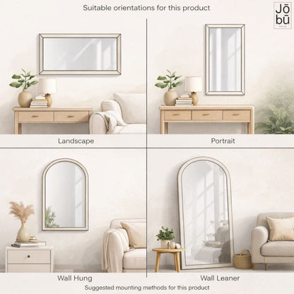 Takara - Black Metal Rectangle Mirror - 120cm x 95cm