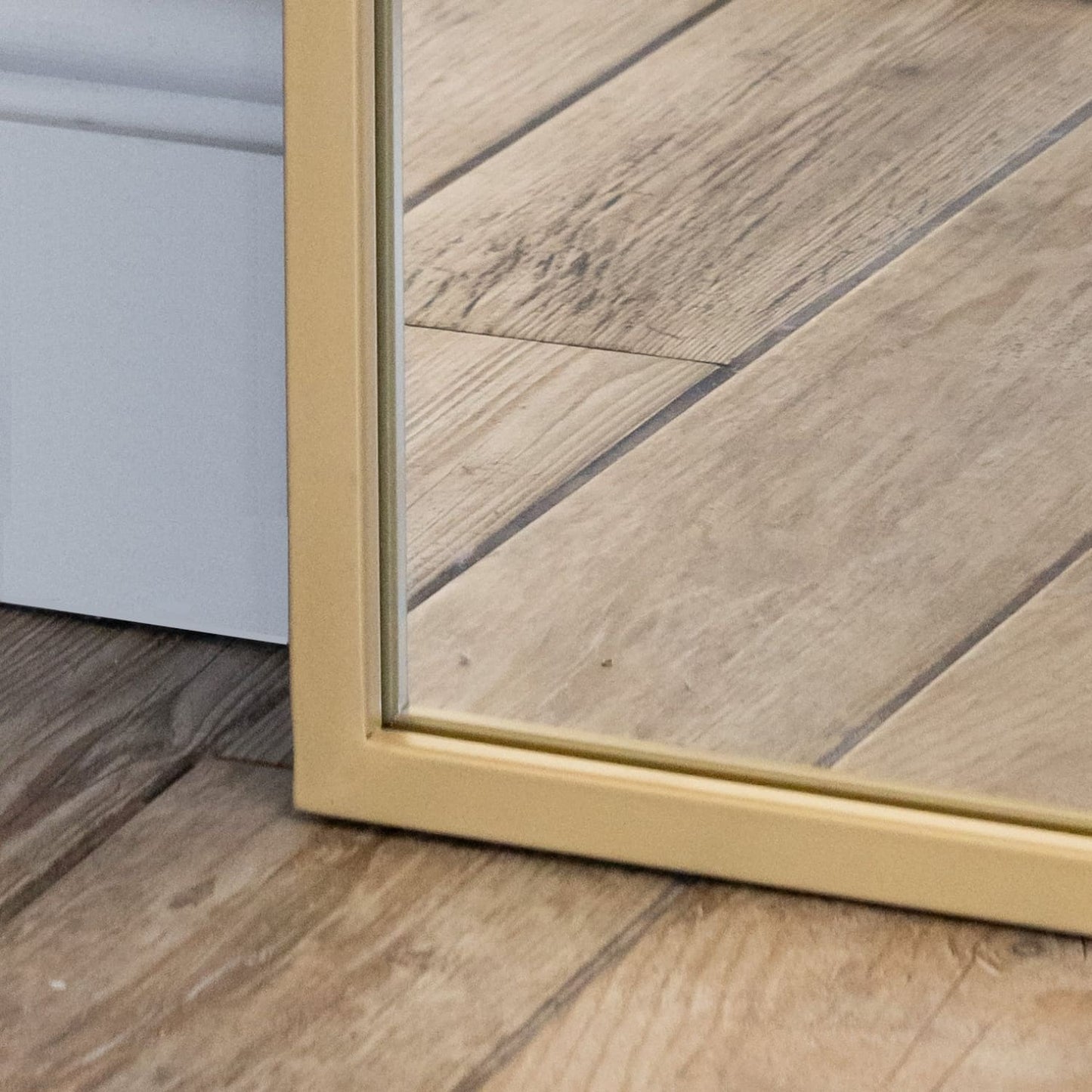 Takara - Full Length Leaner Gold Metal Rectangle Mirror - 180cm x 90cm