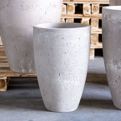 Vessara | Truffle – 62cm Tall Concrete Planter – 32L Vase-Style Plant Pot
