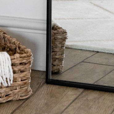 Yoko - Full Length Black Metal Gentle Arch Mirror - 180cm x 90cm