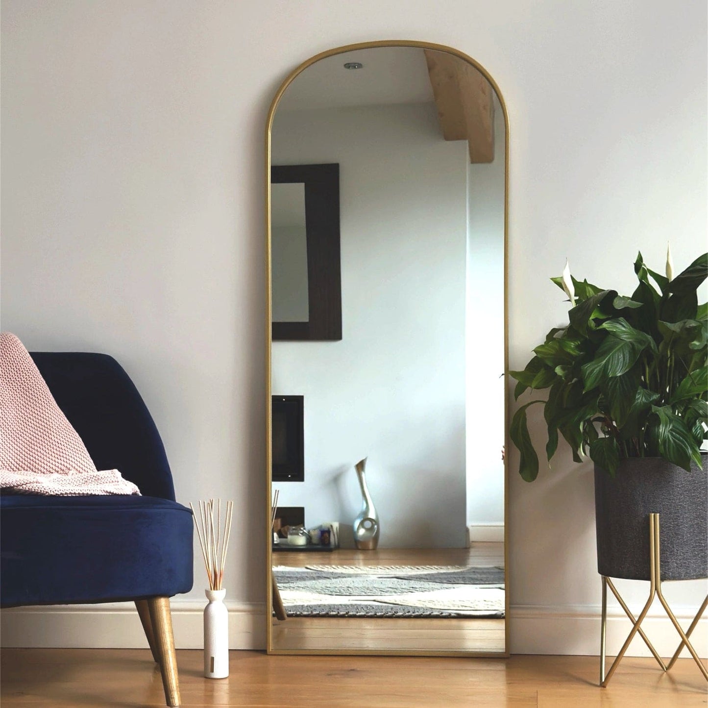 Yoko - Gold Metal Gentle Arch Mirror - 160cm x 60cm