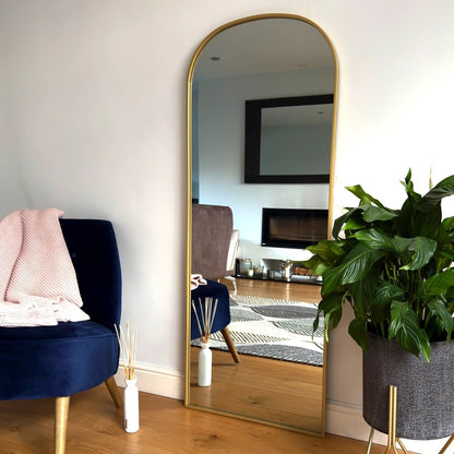 Yoko - Gold Metal Gentle Arch Mirror - 160cm x 60cm