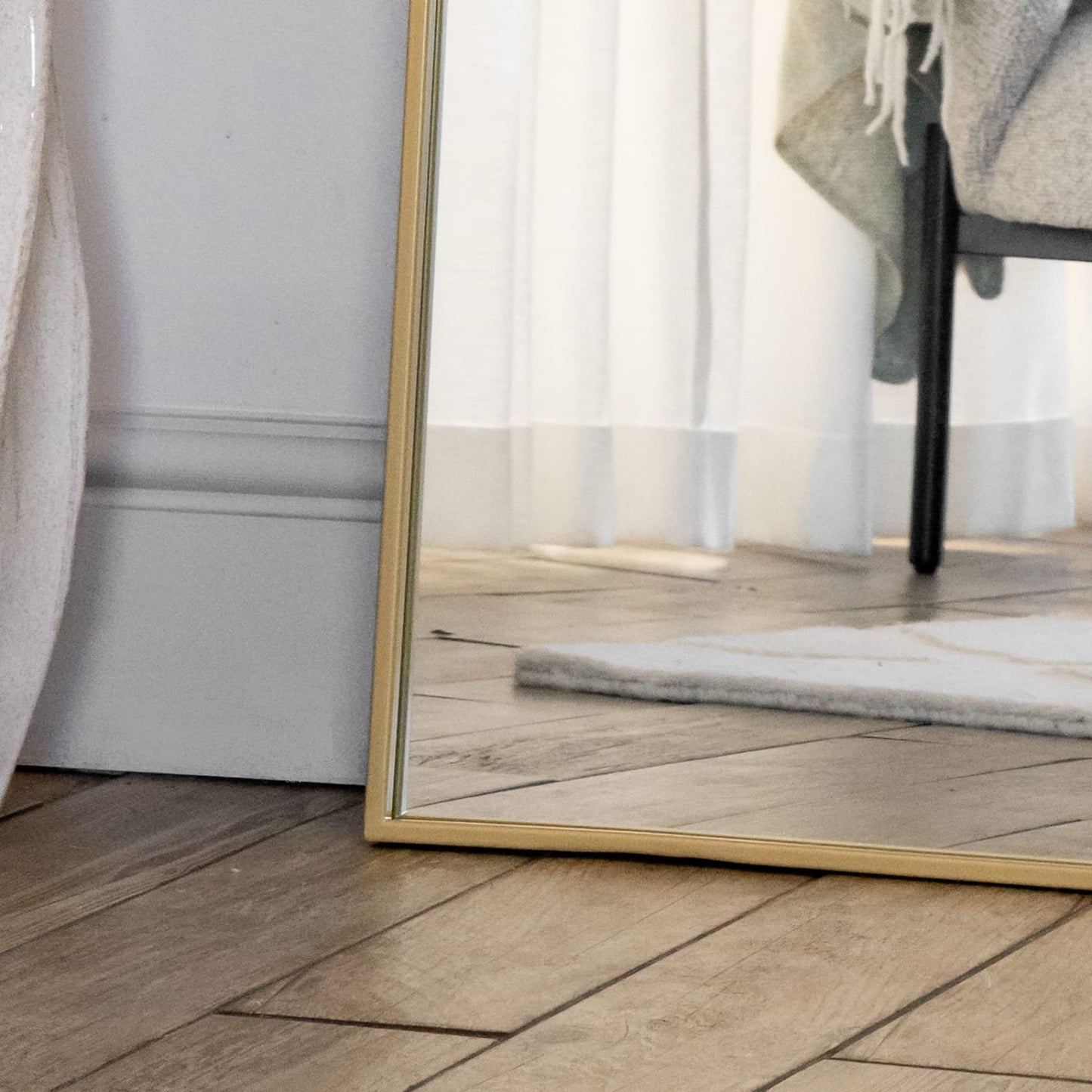 Yoko - Gold Metal Gentle Arch Mirror - 160cm x 60cm