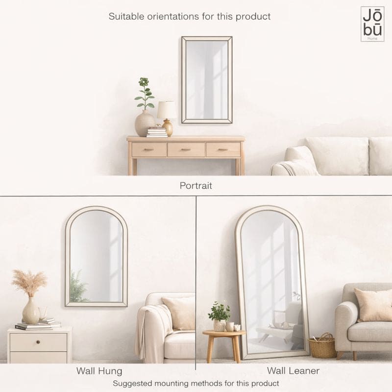 Yoko - Gold Metal Gentle Arch Mirror - 160cm x 60cm